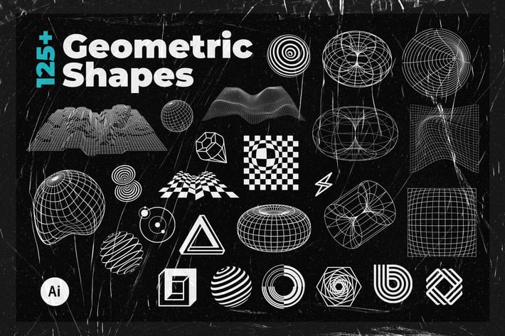 Abstract Futuristic Shapes Collection