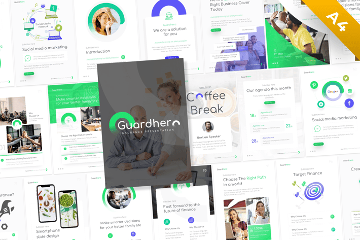 Guardhero Portrait Insurance Powerpoint Template