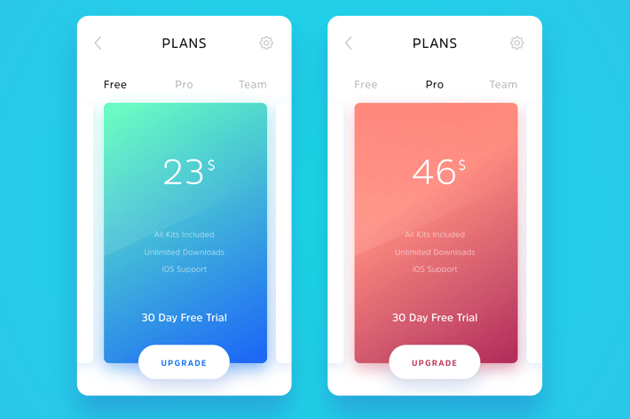Subscription Plans Card Template