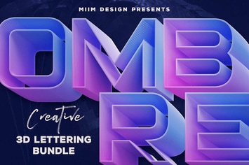 Ombre – 3D Lettering