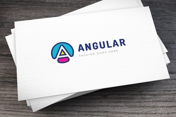 Angular Letter A Logo Template