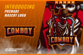 Koboy Shooter - Mascot Esport Logo Template