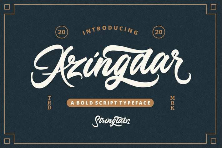Azingdar - Retro Bold Script Font