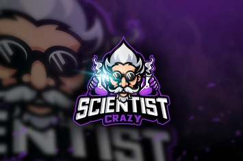 Scientist Crazy - Mascot & Esport Logo