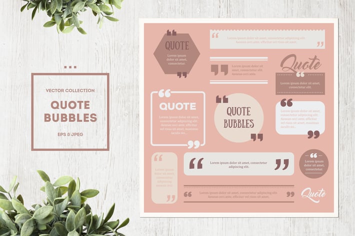 Quote Box Vector Set