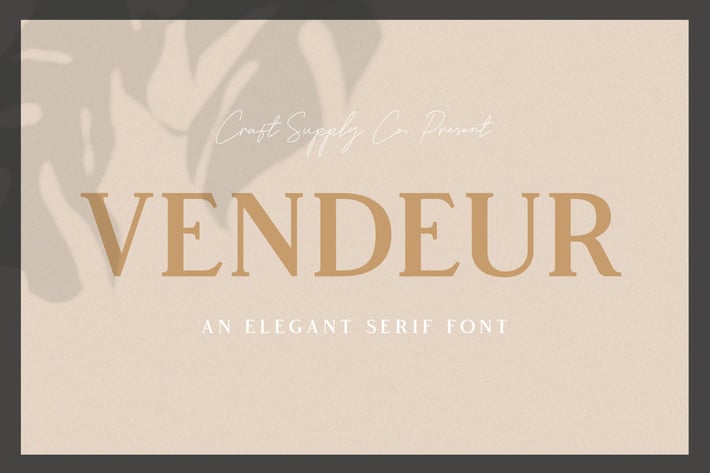 Vendeur - Elegant Serif Font