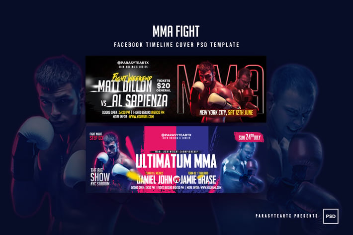 MMA Fight Facebook Cover