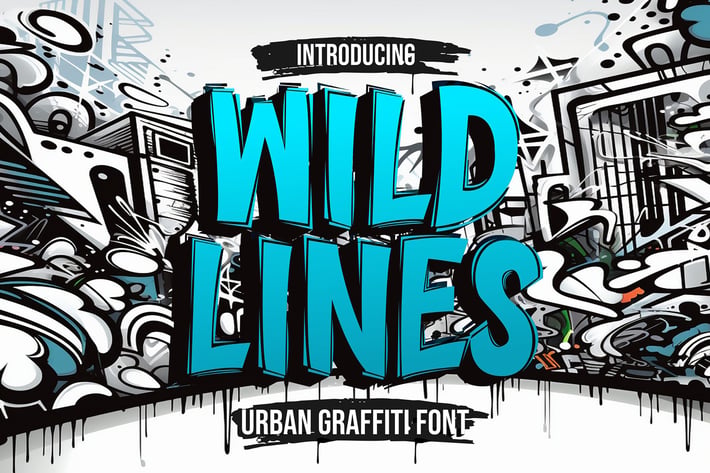 Wild Lines - Urban Graffiti Font