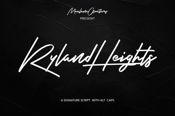 Ryland Heights Signature Script Font