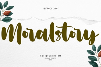 Moralstory Handwritten Script Font