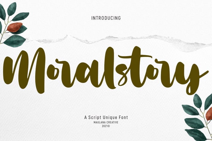 Moralstory Handwritten Script Font