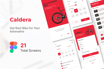 Caldera - Mountain Bike Rental Mobile App UI kit 
