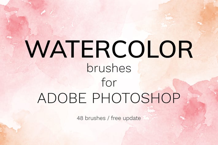 Watercolor Photoshop brush set