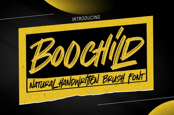Boochild - Natural Handwritten Brush Font