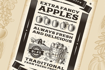 Vintage Apple Harvest Poster