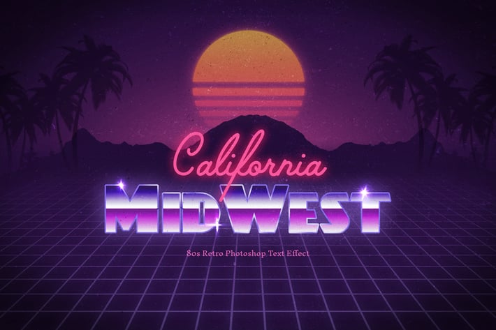 80s Retro Text Effect
