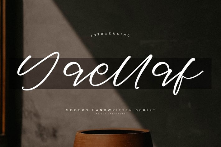 Yaellaf Modern Handwritten Script Font