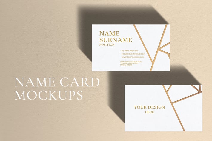 Classic business card mockup