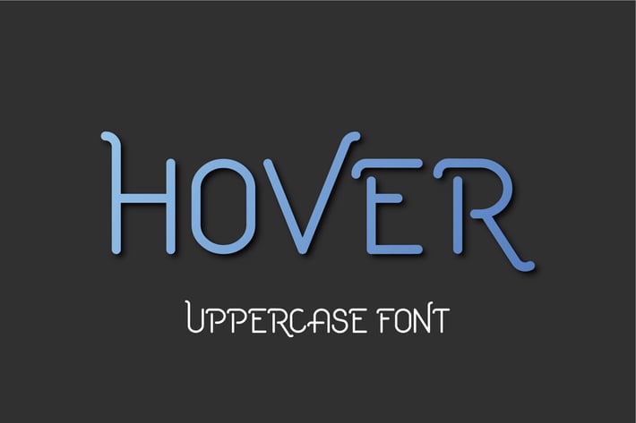Hover Uppercase Font