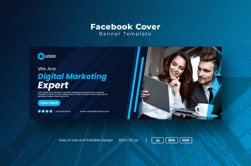 Digital marketing Facebook banner template