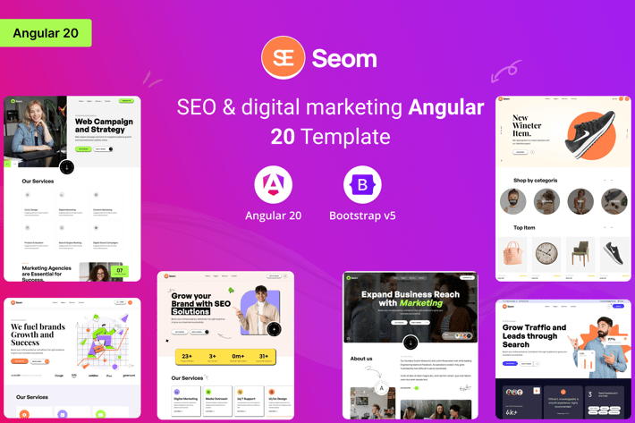 Seom - SEO & digital marketing Angular 19 Template