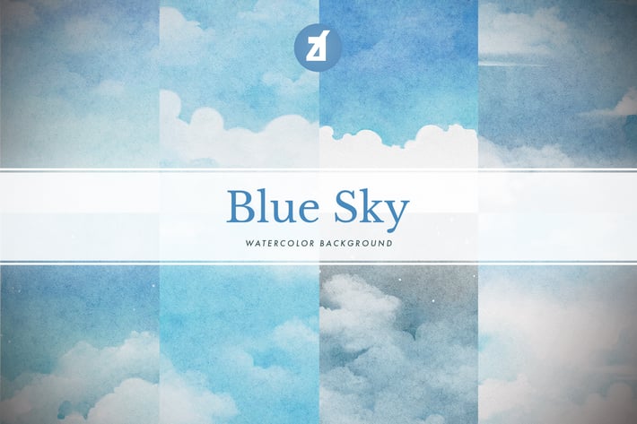 8 Sky watercolor background