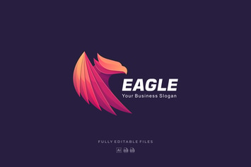 Eagle Gradient Colorful Logo Template