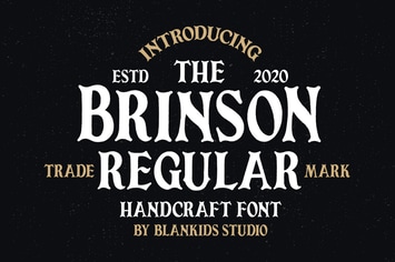Brinson Regular - Vintage Serif Font