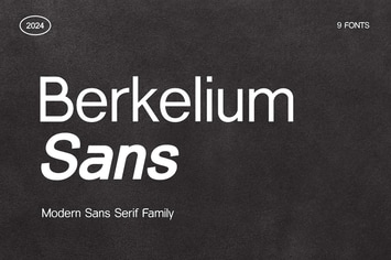 Berkelium Sans Modern Sans Serif Family