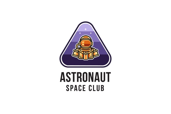 Astronaut Space Club Logo Template
