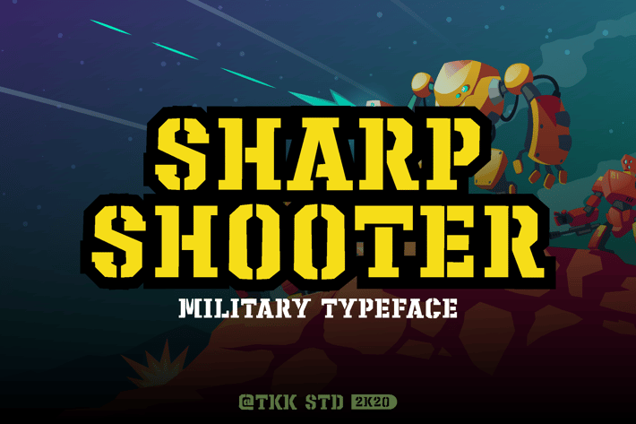 Sharpshooter - Stencil Army Font