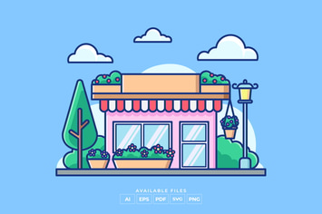 Flower Shop Illustration