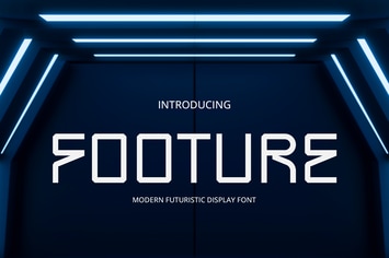 Footure Modern Neon Futuristic Typeface