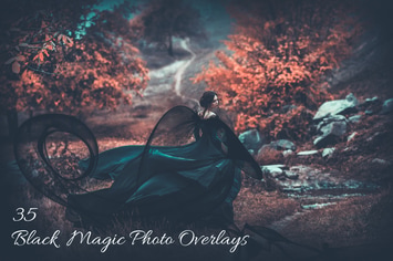 35 Black Magic Photo Overlays