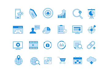 Business Blues Icons