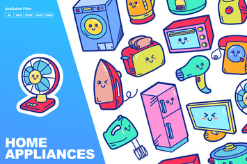 Home Appliances Doodle