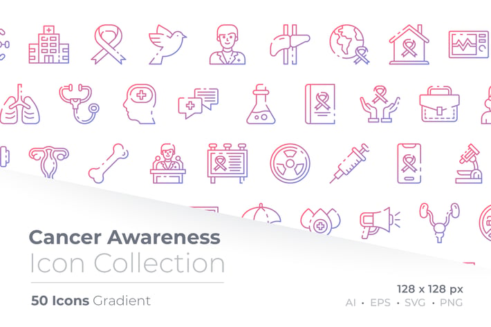 Cancer Awareness Gradient Icon