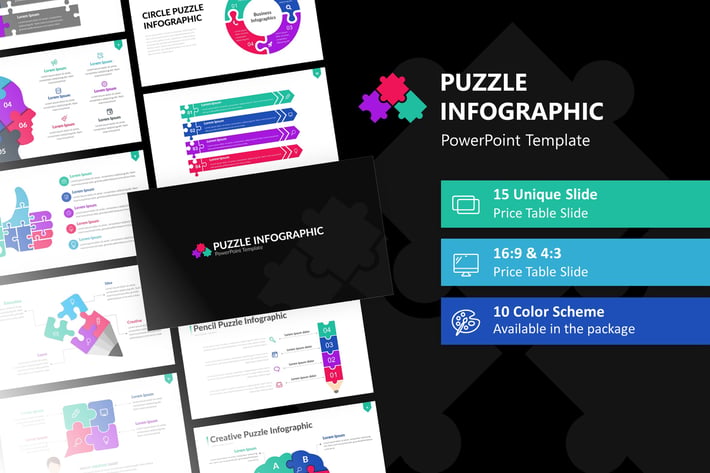 Puzzle Infographic PowerPoint Template