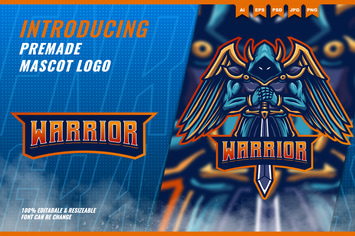 Warrior Angel - Mascot Esport Logo Template