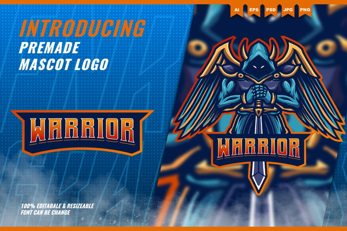 Warrior Angel - Mascot Esport Logo Template