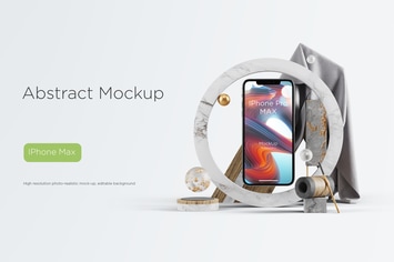 Abstract Mockup IPhone Pro Max vol.02