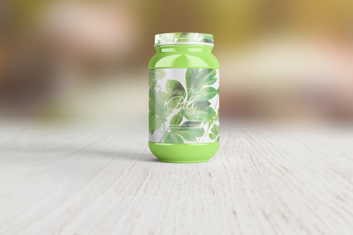 Matte Plastic Pill Bottle Mockup