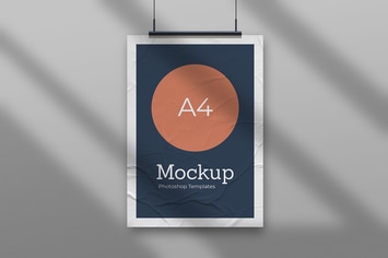 Wrinkled Poster Mockup Vol.1