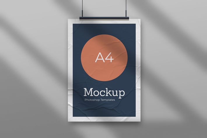 Wrinkled Poster Mockup Vol.1