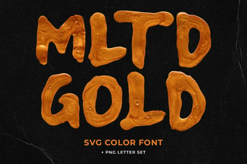 Melted Gold - SVG Font