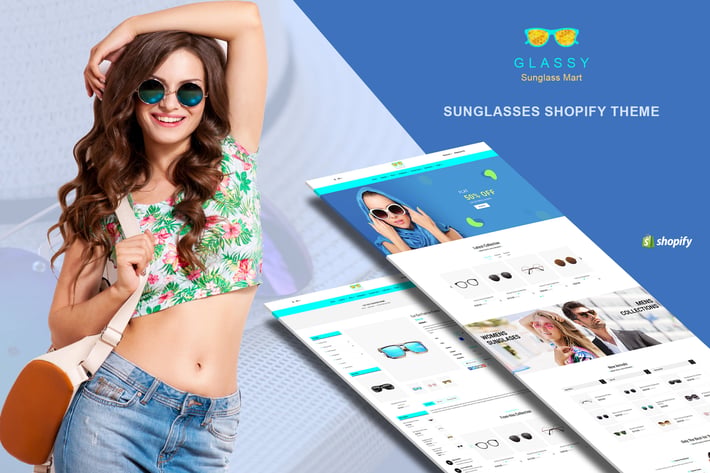  Glassy - Sunglasses, Fashion Shopify Theme 
