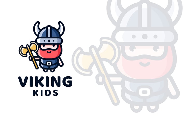 Viking Kids Logo Template