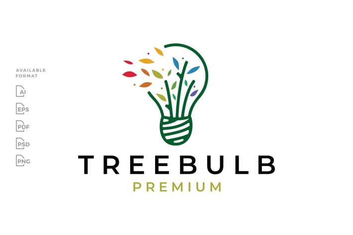 Bulb Leaf Tree Logo