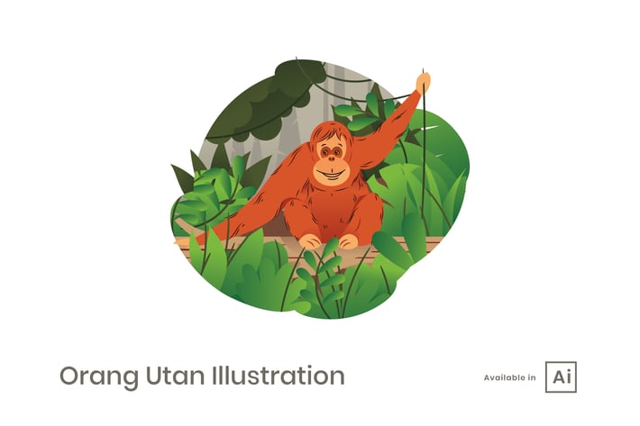 Orang Utan Illustration
