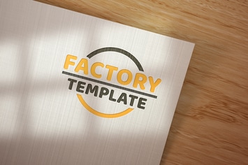 Paper company with a logo - mockup template